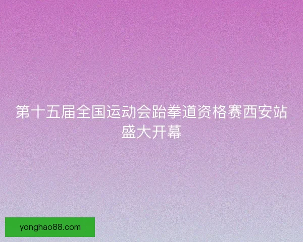 第十五届全国运动会跆拳道资格赛西安站盛大开幕 第十五届全国运动会跆拳道资格赛西安站盛大开幕